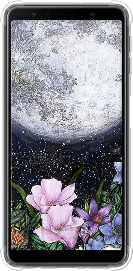 Силикон с усиленными углами чехол Полночь в саду для Samsung Galaxy A7 (2018) A750F - 6259sp-1582 изображение 