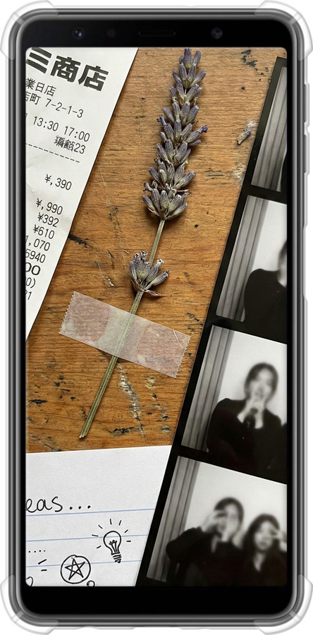 Силикон с усиленными углами чехол Aesthetic Scrapbook Collage для Samsung Galaxy A7 (2018) A750F - 6773sp-1582 изображение 