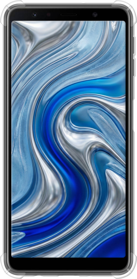 Силикон с усиленными углами чехол Liquid Chrome для Samsung Galaxy A7 (2018) A750F - 6781sp-1582 изображение 