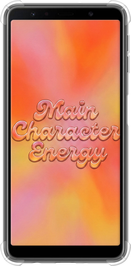 Силикон с усиленными углами чехол Aura Gradient Main Character Energy Aesthetic Y2K для Samsung Galaxy A7 (2018) A750F - 6783sp-1582 изображение 