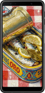 2D пластиковый чехол Vintage Sardine Tin Phone для Samsung Galaxy A7 (2018) A750F - 6772t-1582 изображение 