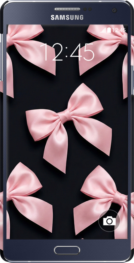 3D пластиковый матовый чехол Coquette Ribbons Dark Coquette для Samsung Galaxy A7 A700H - 6767m-117 изображение 