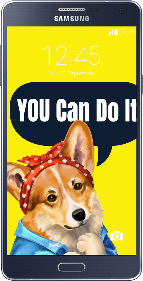 Силіконовий чехол чехол с корги You Can Do It для Samsung Galaxy A7 A700H - 6184u-117 изображение 