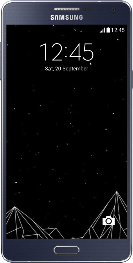 Силиконовый чехол Черно белые абстрактные горы для Samsung Galaxy A7 A700H - 6437u-117 изображение 