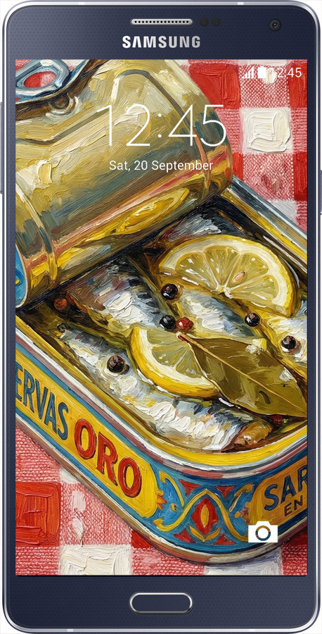 Силіконовий чехол Vintage Sardine Tin Phone для Samsung Galaxy A7 A700H - 6772u-117 изображение 