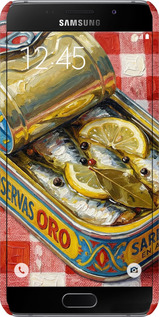 3D пластиковый глянцевый чехол Vintage Sardine Tin Phone для Samsung Galaxy A7 (2016) A710F - 6772c-121 изображение 