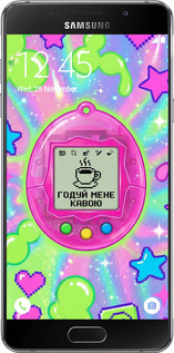 2D пластиковый чехол Y2K Aesthetic Retro Pet: Годуй мене кавою для Samsung Galaxy A7 (2016) A710F - 6784t-121 изображение 