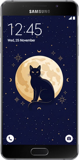 2D пластиковый чехол Cute Cat Celestial/Witchy для Samsung Galaxy A7 (2016) A710F - 6787t-121 изображение 