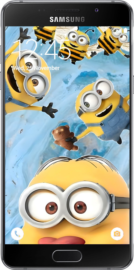 2D пластиковый чехол Миньоны для Samsung Galaxy A7 (2016) A710F - 6386t-121 изображение 