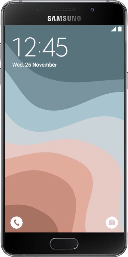 2D пластиковый чехол С синими и розовыми волнами в стиле ретро для Samsung Galaxy A7 (2016) A710F - 6532t-121 изображение 