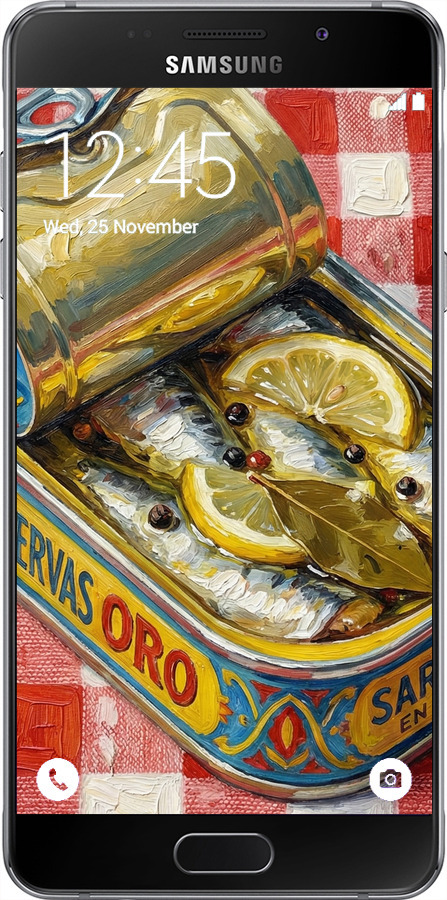 2D пластиковый чехол Vintage Sardine Tin Phone для Samsung Galaxy A7 (2016) A710F - 6772t-121 изображение 