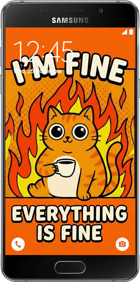 2D пластиковый чехол Funny Cat для Samsung Galaxy A7 (2016) A710F - 6786t-121 изображение 