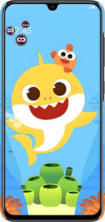 3D пластиковый матовый чехол Бейби Шарк для Samsung Galaxy A70 2019 A705F - 6303m-1675 изображение 