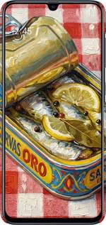 3D пластиковый матовый чехол Vintage Sardine Tin Phone для Samsung Galaxy A70 2019 A705F - 6772m-1675 изображение 