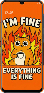 3D пластиковый матовый чехол Funny Cat для Samsung Galaxy A70 2019 A705F - 6786m-1675 изображение 