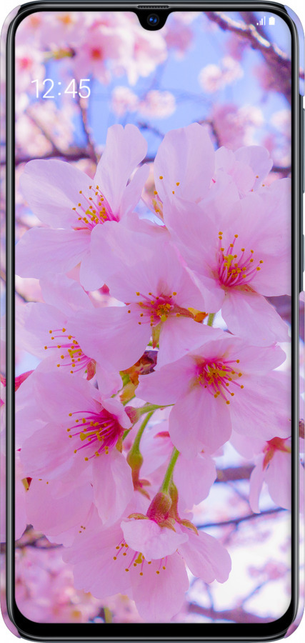 3D пластиковый матовый чехол Сакура для Samsung Galaxy A70 2019 A705F - 6029m-1675 изображение 