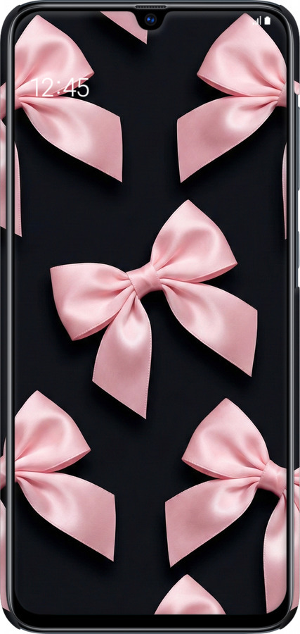 3D пластиковый матовый чехол Coquette Ribbons Dark Coquette для Samsung Galaxy A70 2019 A705F - 6767m-1675 изображение 