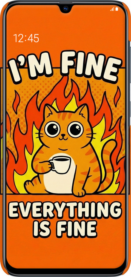 3D пластиковый матовый чехол Funny Cat для Samsung Galaxy A70 2019 A705F - 6786m-1675 изображение 