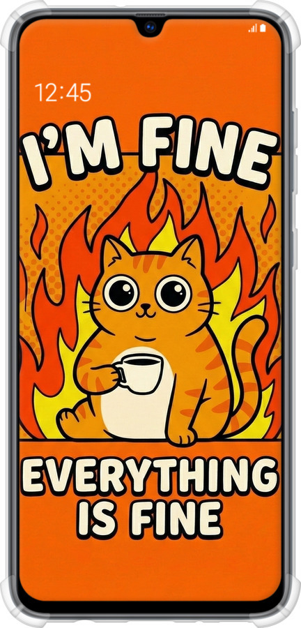 Силикон с усиленными углами чехол Funny Cat для Samsung Galaxy A70 2019 A705F - 6786sp-1675 изображение 