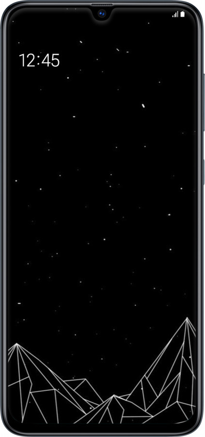 Силиконовый чехол Черно белые абстрактные горы для Samsung Galaxy A70 2019 A705F - 6437u-1675 изображение 