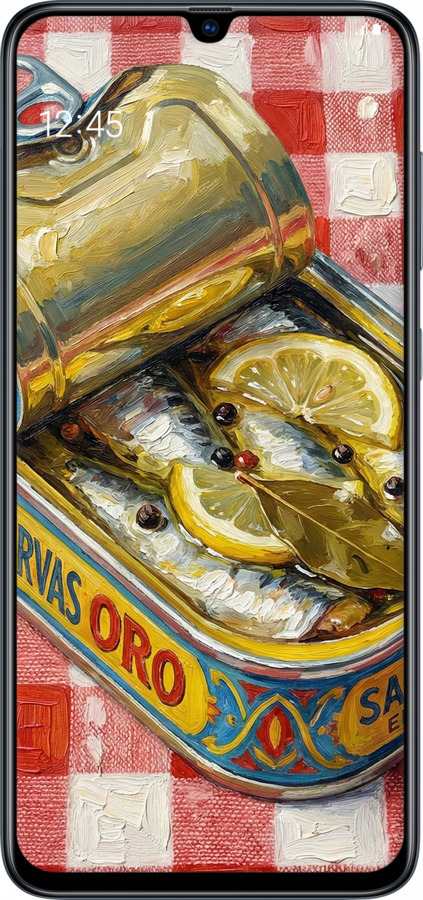 Силиконовый чехол Vintage Sardine Tin Phone для Samsung Galaxy A70 2019 A705F - 6772u-1675 изображение 