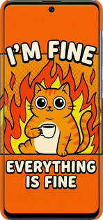 3D пластиковый матовый чехол Funny Cat для Samsung Galaxy A71 2020 A715F - 6786m-1826 изображение 