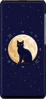 3D пластиковый матовый чехол Cute Cat Celestial/Witchy для Samsung Galaxy A71 2020 A715F - 6787m-1826 изображение 