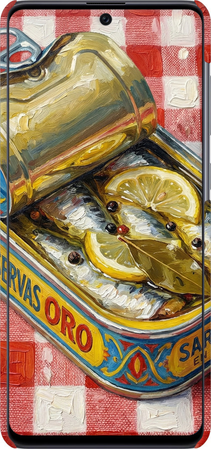 3D пластиковый матовый чехол Vintage Sardine Tin Phone для Samsung Galaxy A71 2020 A715F - 6772m-1826 изображение 