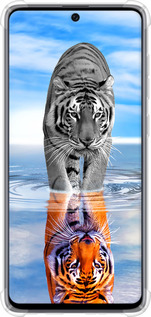 Силикон с усиленными углами чехол Тигр для Samsung Galaxy A71 2020 A715F - 6016sp-1826 изображение 