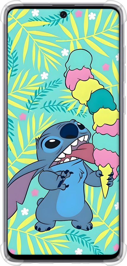 Силикон с усиленными углами чехол Стич для Samsung Galaxy A71 2020 A715F - 6361sp-1826 изображение 