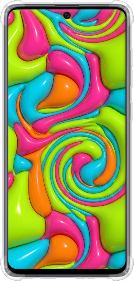 Силіконовий протиударний с посиленими кутами чехол Y2K Jelly Dream для Samsung Galaxy A71 2020 A715F - 6780sp-1826 изображение 