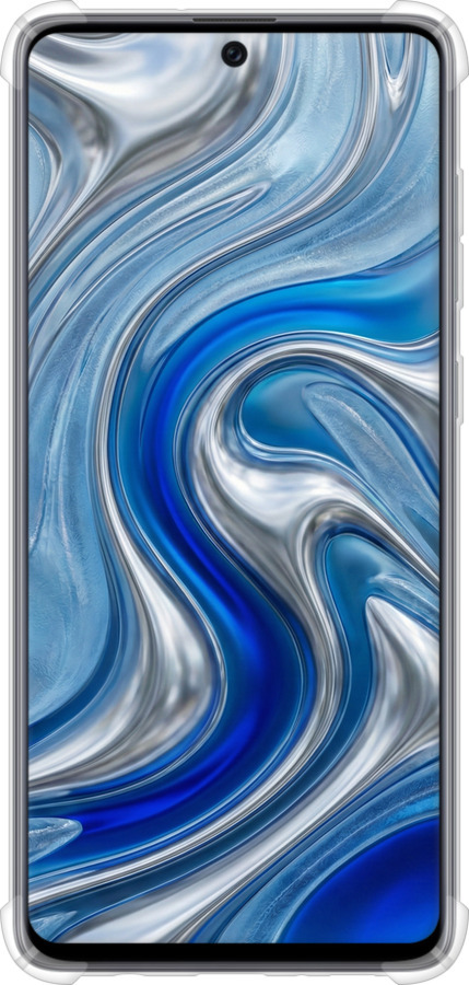 Силикон с усиленными углами чехол Liquid Chrome для Samsung Galaxy A71 2020 A715F - 6781sp-1826 изображение 