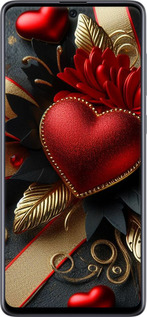 2D пластиковый чехол Сердечки v2 для Samsung Galaxy A71 2020 A715F - 5832t-1826 изображение 
