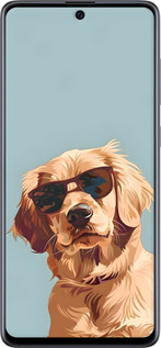 Силиконовый чехол Пес в очках для Samsung Galaxy A71 2020 A715F - 6381u-1826 изображение 