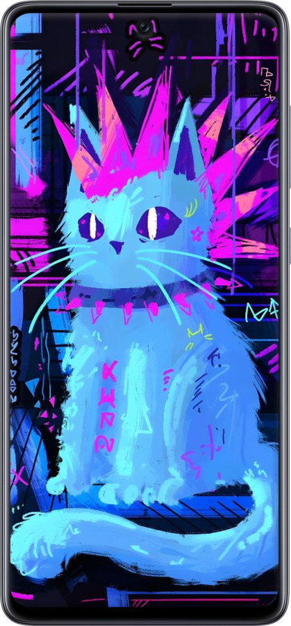 2D пластиковий чехол Кіт панк для Samsung Galaxy A71 2020 A715F - 6311t-1826 изображение 