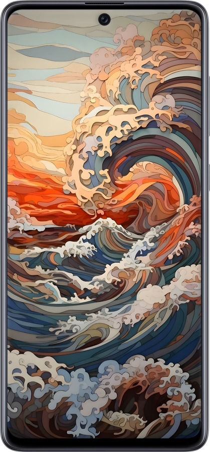 2D пластиковый чехол Арт волны для Samsung Galaxy A71 2020 A715F - 6324t-1826 изображение 