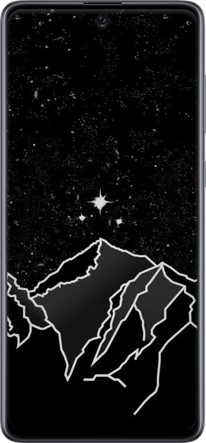 Силиконовый чехол Минималистический горный пейзаж для Samsung Galaxy A71 2020 A715F - 6438u-1826 изображение 