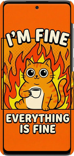 3D пластиковый матовый чехол Funny Cat для Samsung Galaxy A72 A725F - 6786m-2247 изображение 