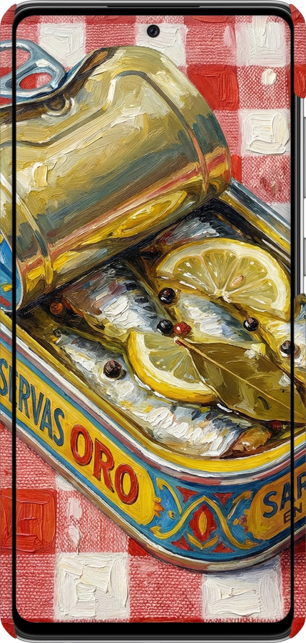 3D пластиковый матовый чехол Vintage Sardine Tin Phone для Samsung Galaxy A72 A725F - 6772m-2247 изображение 