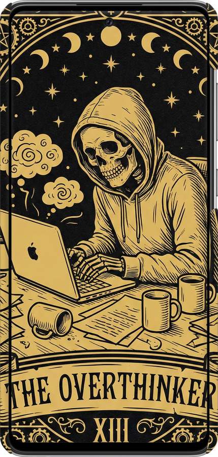 3D пластиковый матовый чехол The Overthinker для Samsung Galaxy A72 A725F - 6774m-2247 изображение 