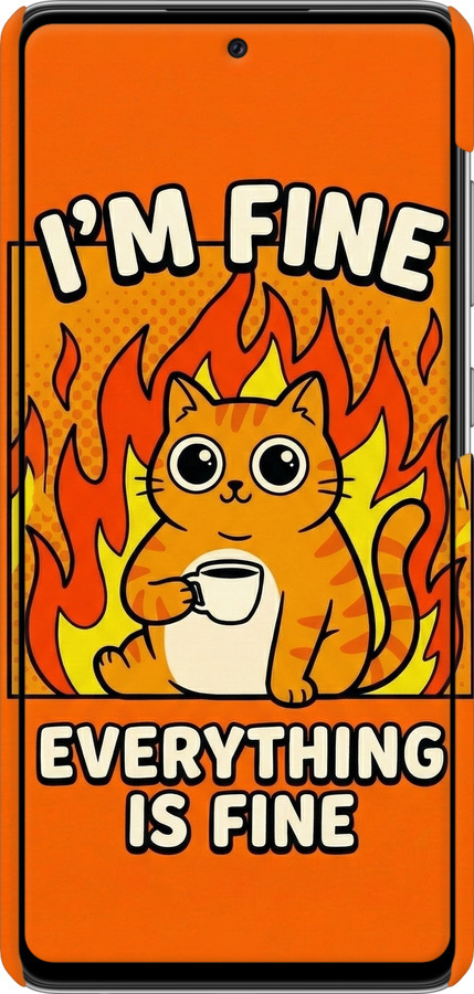 3D пластиковый матовый чехол Funny Cat для Samsung Galaxy A72 A725F - 6786m-2247 изображение 