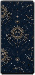 TPU чехол Celestial Harmony: Sun & Moon Gold Mystic Pattern для Samsung Galaxy A73 A736B - 6778b-2586 изображение 