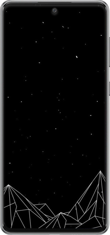Силиконовый чехол Черно белые абстрактные горы для Samsung Galaxy A73 A736B - 6437u-2586 изображение 