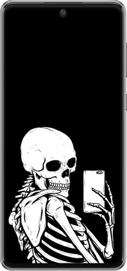 Силиконовый чехол Скелет делает Selfie для Samsung Galaxy A73 A736B - 6535u-2586 изображение 