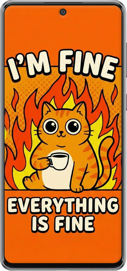 Силиконовый чехол Funny Cat для Samsung Galaxy A73 A736B - 6786u-2586 изображение 