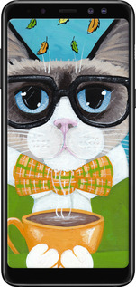 TPU чехол Cat&Coffee для Samsung Galaxy A8 2018 A530F - 4053b-1344 изображение 