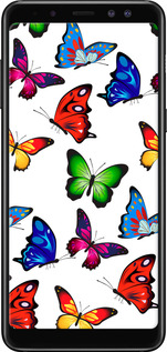 TPU чехол Барвисті метелики для Samsung Galaxy A8 2018 A530F - 4761b-1344 изображение 