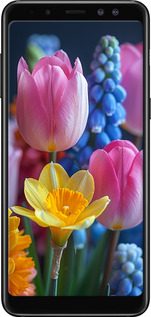 TPU чехол Весенние цветы для Samsung Galaxy A8 2018 A530F - 6058b-1344 изображение 