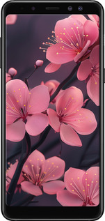 TPU чехол Пурпурова сакура для Samsung Galaxy A8 2018 A530F - 6075b-1344 изображение 