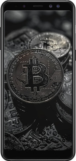 TPU чехол Black Bitcoin для Samsung Galaxy A8 2018 A530F - 6090b-1344 изображение 